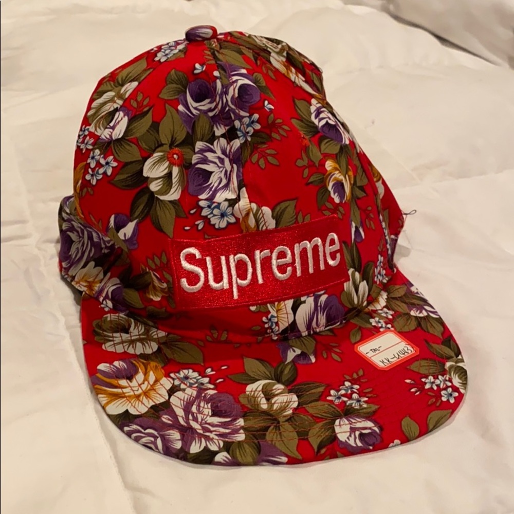 Red Floral Supreme Hat